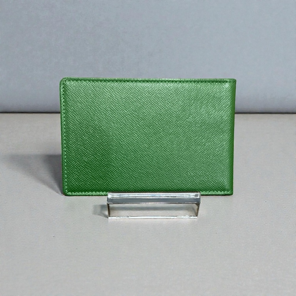 β¨ Louis Vuitton Taiga Green Bifold ID Wallet β Rare Color β¨ - Picture 3 of 12